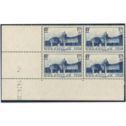 FRANCE COIN DATE N°379 TIMBRES NEUFS** "VERSAILLES" COTE 230€ ANNÉE 1938