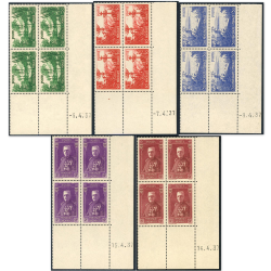 MONACO COIN DATÉ SÉRIE COMPLÈTE 135 À 139 TIMBRES NEUFS** COTE TRES IMPORTANTE