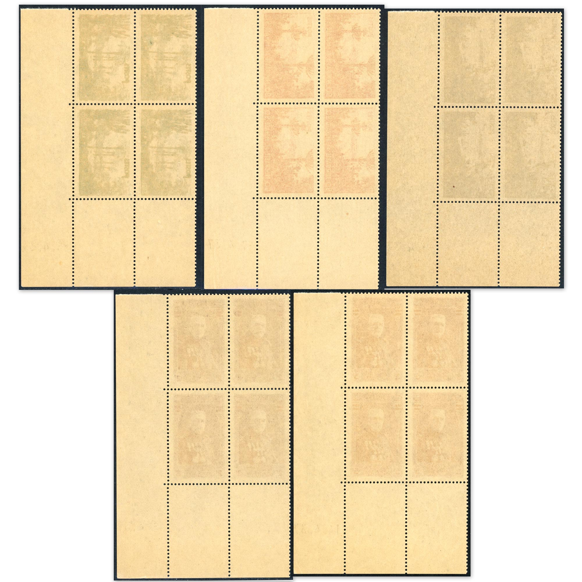 MONACO COIN DATÉ SÉRIE COMPLÈTE 135 À 139 TIMBRES NEUFS** COTE TRES IMPORTANTE