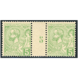 MONACO MILLÉSIME N°22 TIMBRES NEUFS** "5c vert jaune" COTE 310€ BELLE QUALITÉ