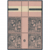 MONACO MILLÉSIME N°17 TIMBRES NEUFS** "40c violet noir sur rose crevette" COTE 700€