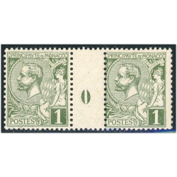 MONACO MILLÉSIME N°11 TIMBRES NEUFS "1c VERT-JAUNE" COTE 300€ BEAU MILLÉSIME