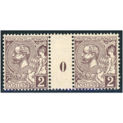 MONACO MILLÉSIME N°12 TIMBRES NEUFS "2C VIOLET PALE" COTE 325€ BELLE QUALITÉ