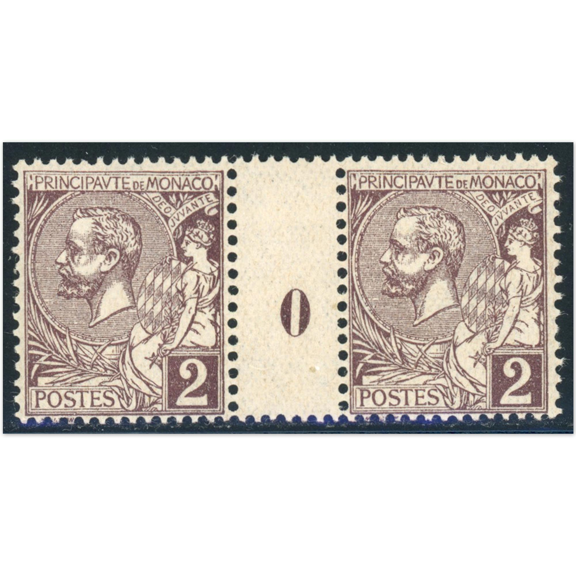 MONACO MILLÉSIME N°12 TIMBRES NEUFS "2C VIOLET PALE" COTE 325€ BELLE QUALITÉ