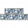 MONACO STOCK DE 5 TIMBRES NEUFS POSTE AÉRIENNE N°60 "JULES VERNE" COTE 185€
