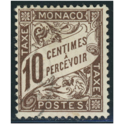 MONACO TAXE N°4 TIMBRE OBLITÉRÉ COTE 180€ ANNÉE 1905-1909 BELLE QUALITÉ