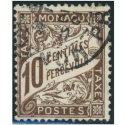 MONACO TAXE N°4 TIMBRE OBLITÉRÉ COTE 180€ BELLE QUALITÉ ANNÉE 1905-1909