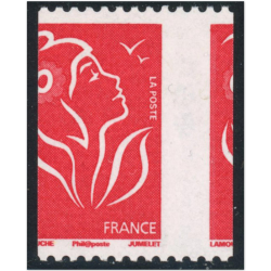 TIMBRE VARIÉTÉ MARIANNE PIQUAGE À CHEVAL N°3743A TIMBRE NEUF QUALITÉ LUXE