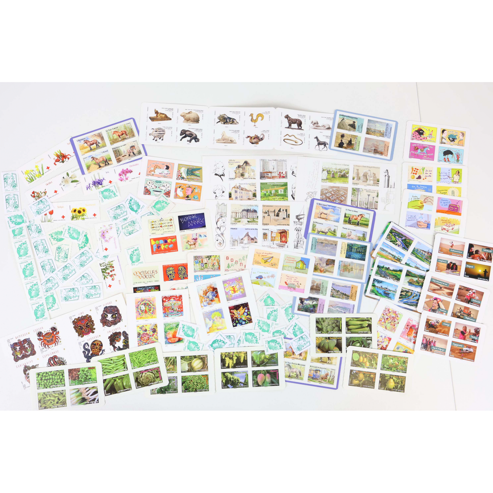LOT 200 TIMBRES VALIDITES PERMANENTES AFFRANCHISSEMENT LETTRES VERTES 20G FRANCE