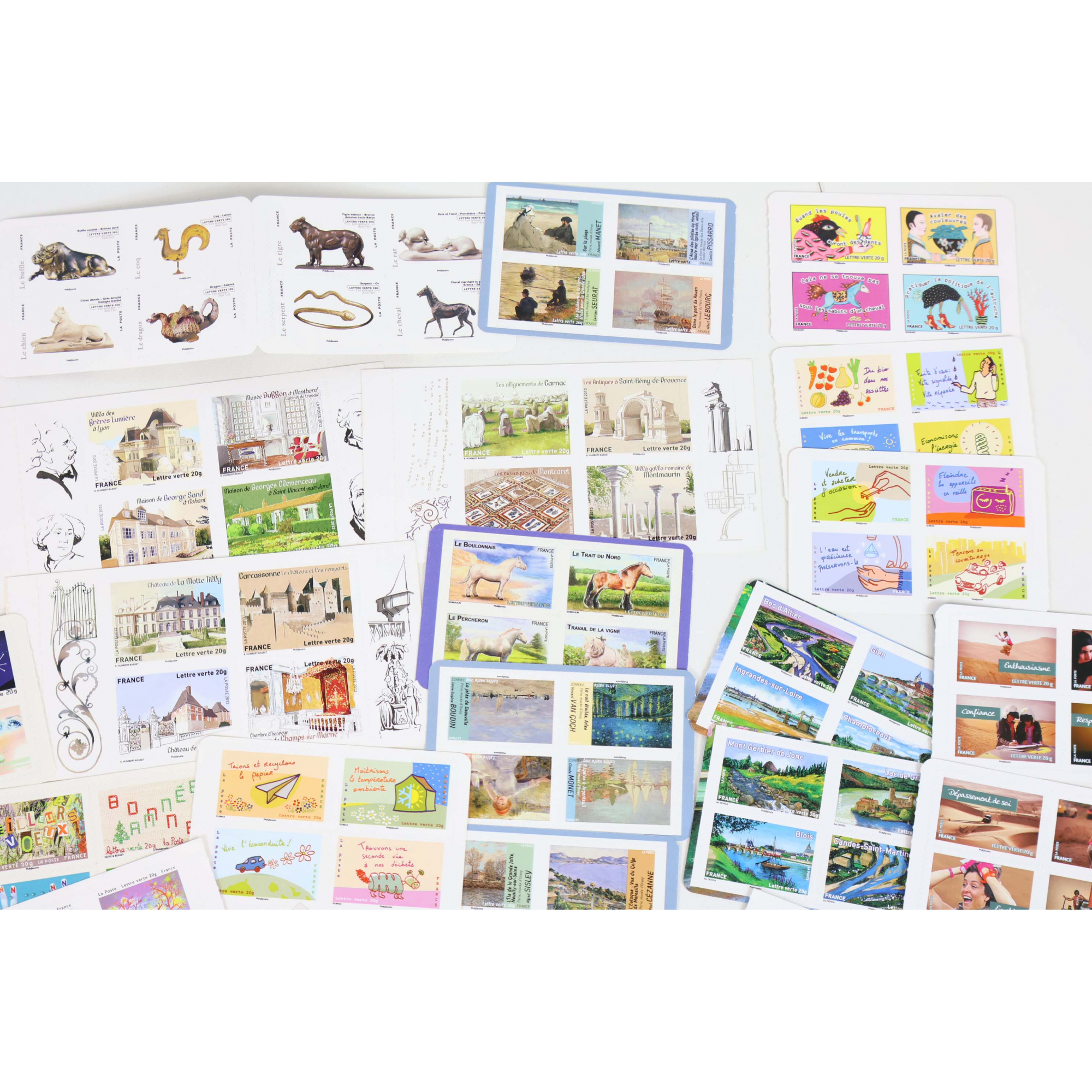 LOT 200 TIMBRES VALIDITES PERMANENTES AFFRANCHISSEMENT LETTRES VERTES 20G FRANCE