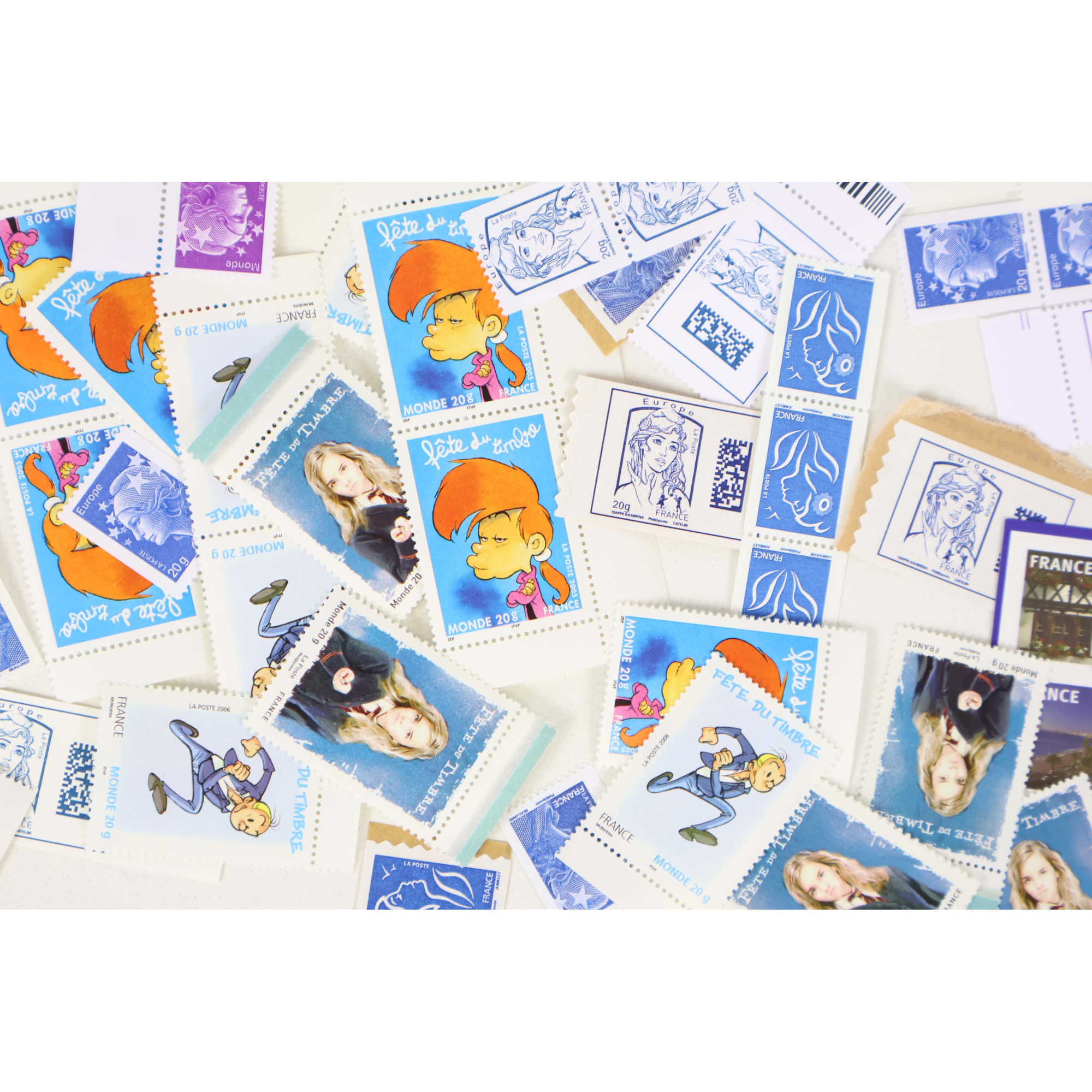 LOT DE 100 TIMBRES LETTRES MONDE / EUROPE 20G A VALIDITÉS PERMANENTES NEUFS