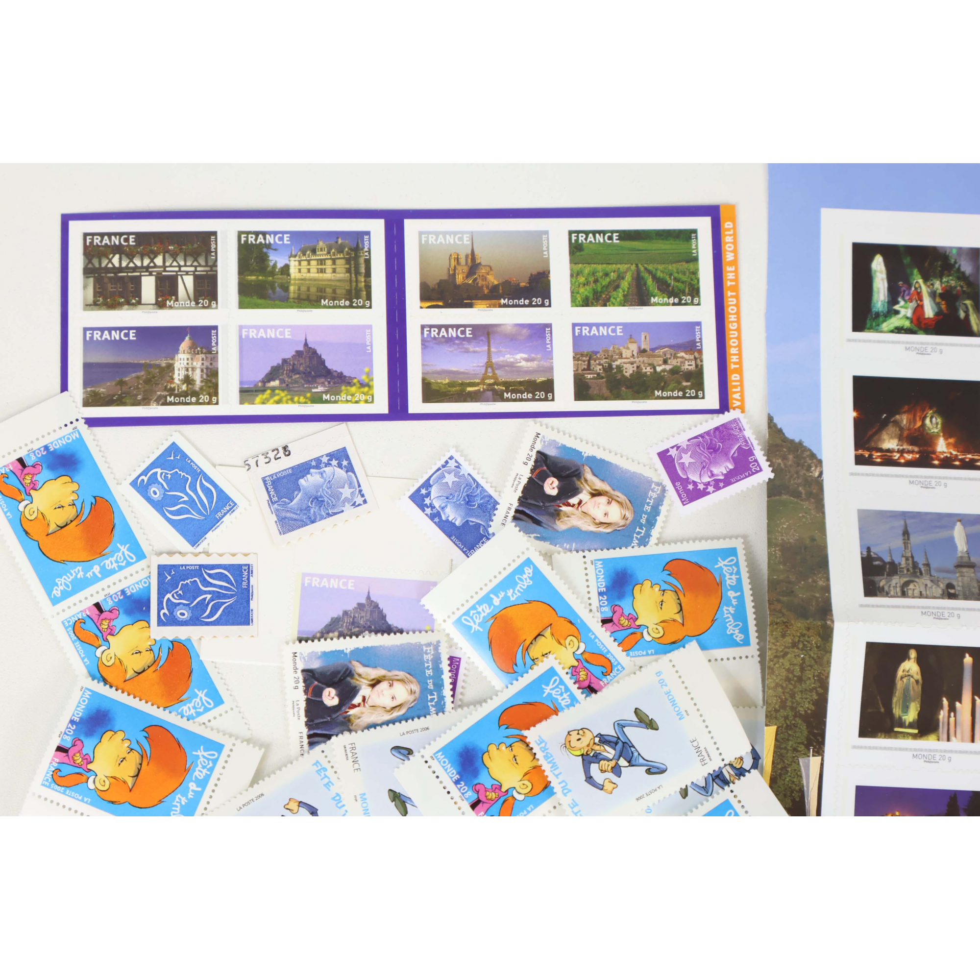 LOT DE 100 TIMBRES LETTRES MONDE / EUROPE 20G A VALIDITÉS PERMANENTES NEUFS