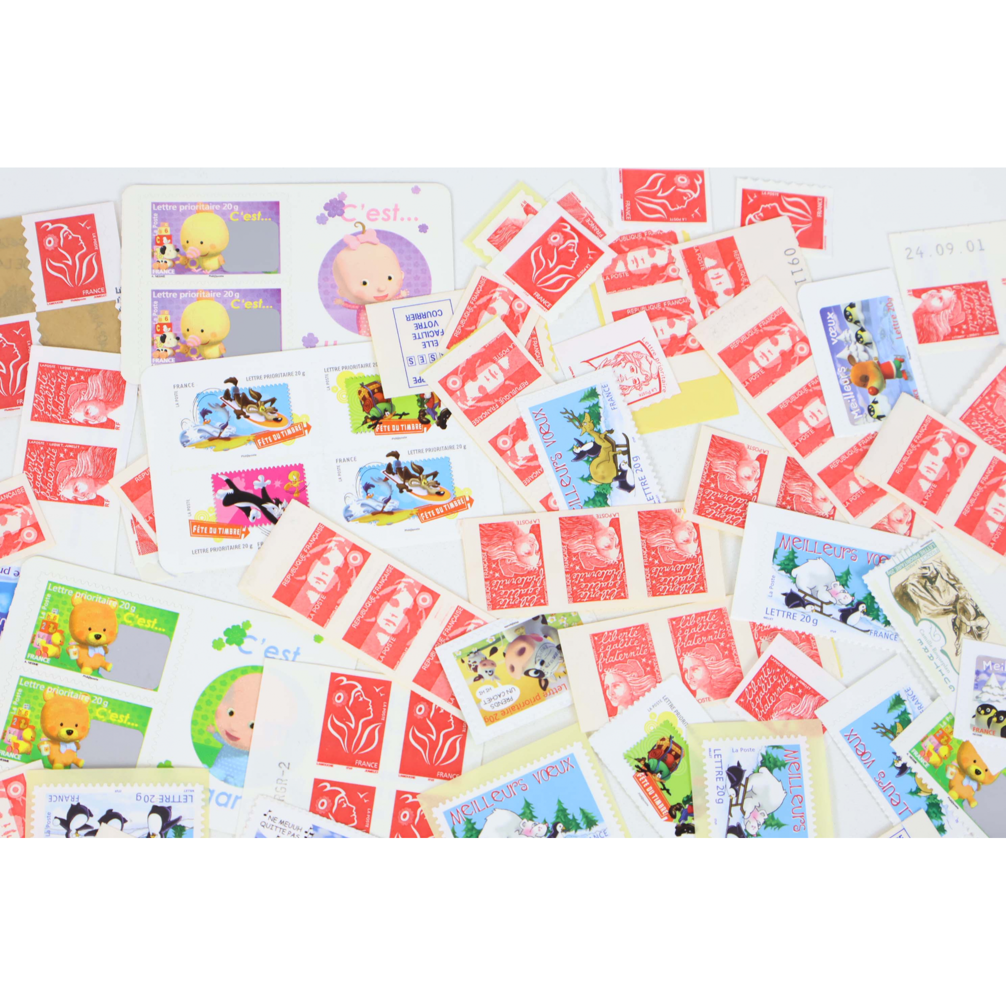 LOT DE 200 TIMBRES LETTRES 20G FRANCE A VALIDITÉ PERMANENTE, TVP POUR AFFRACNHIR