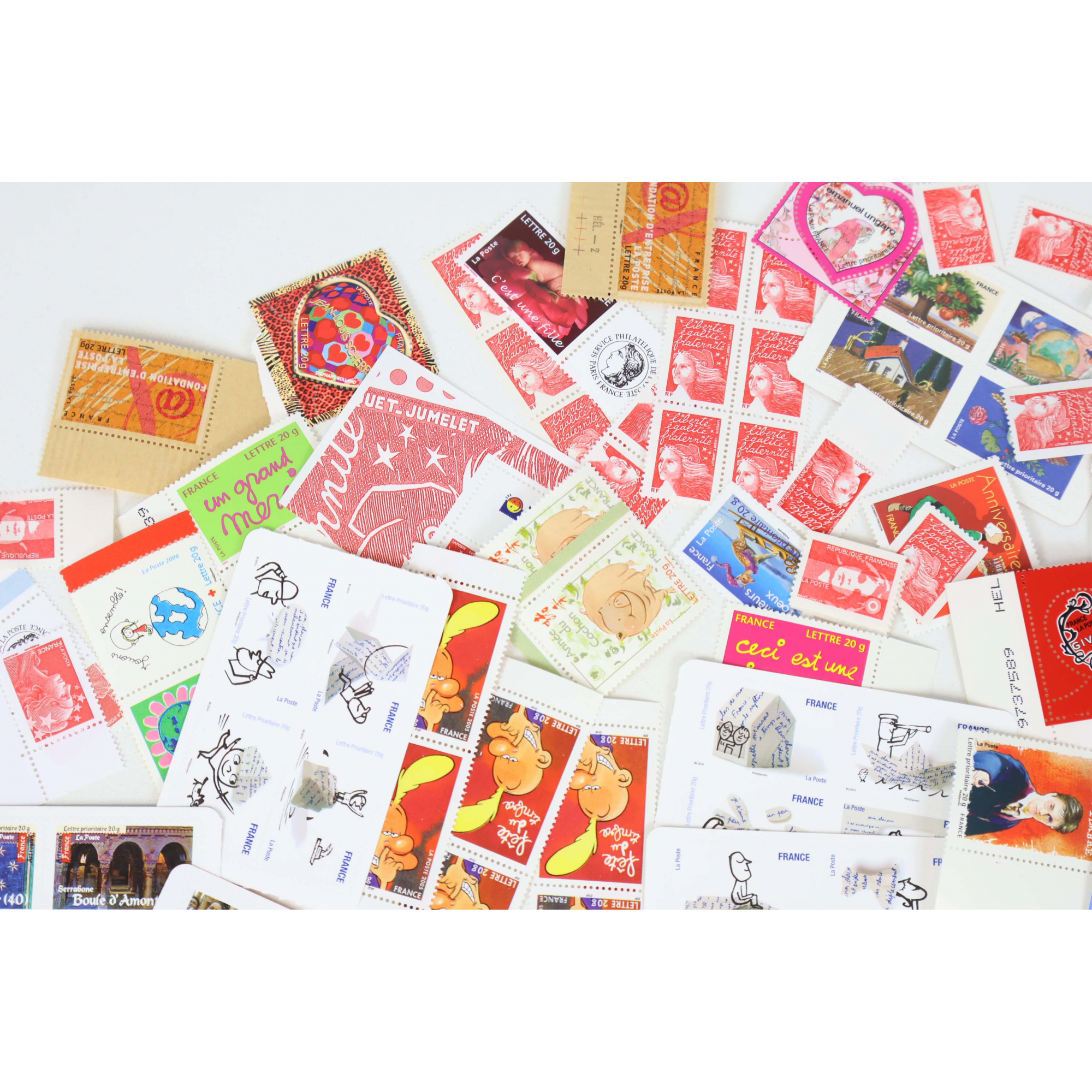 LOT DE 200 TIMBRES LETTRES 20G FRANCE A VALIDITÉ PERMANENTE, TVP POUR AFFRACNHIR