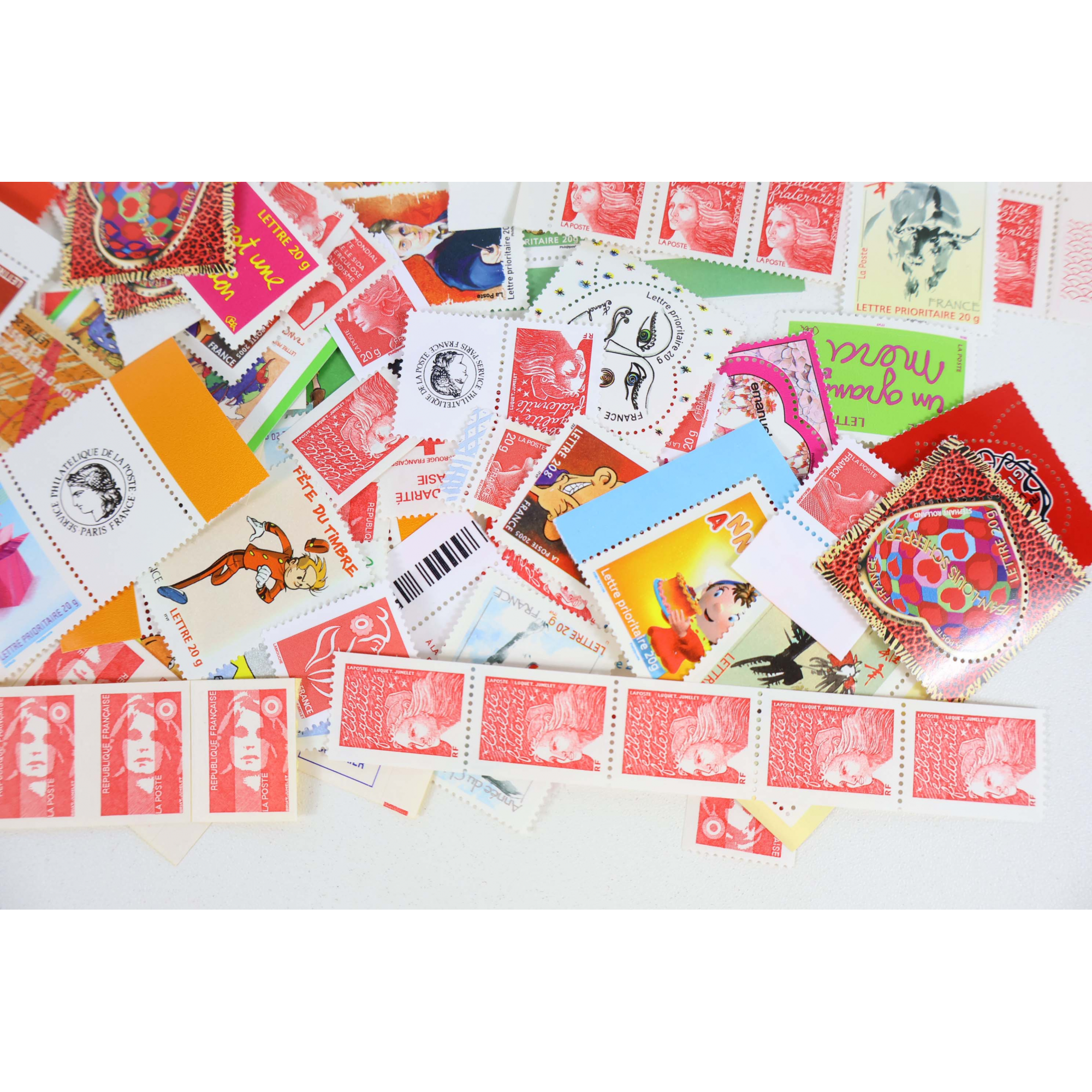 LOT DE 200 TIMBRES LETTRES 20G FRANCE À VALIDITÉ PERMANENTE, TVP POUR AFFRANCHIR