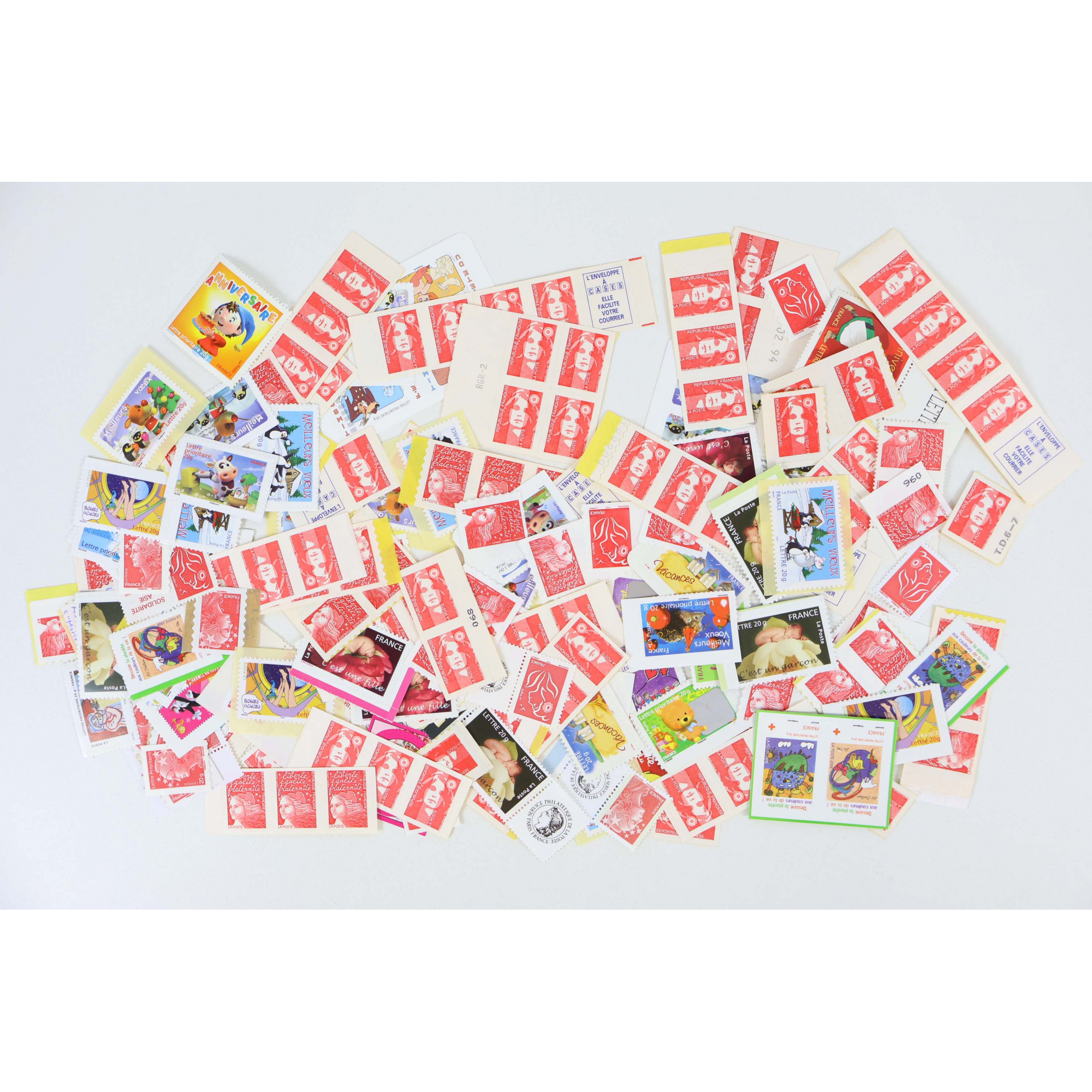 LOT DE 200 TIMBRES LETTRES 20G FRANCE À VALIDITÉ PERMANENTE, TVP POUR AFFRANCHIR