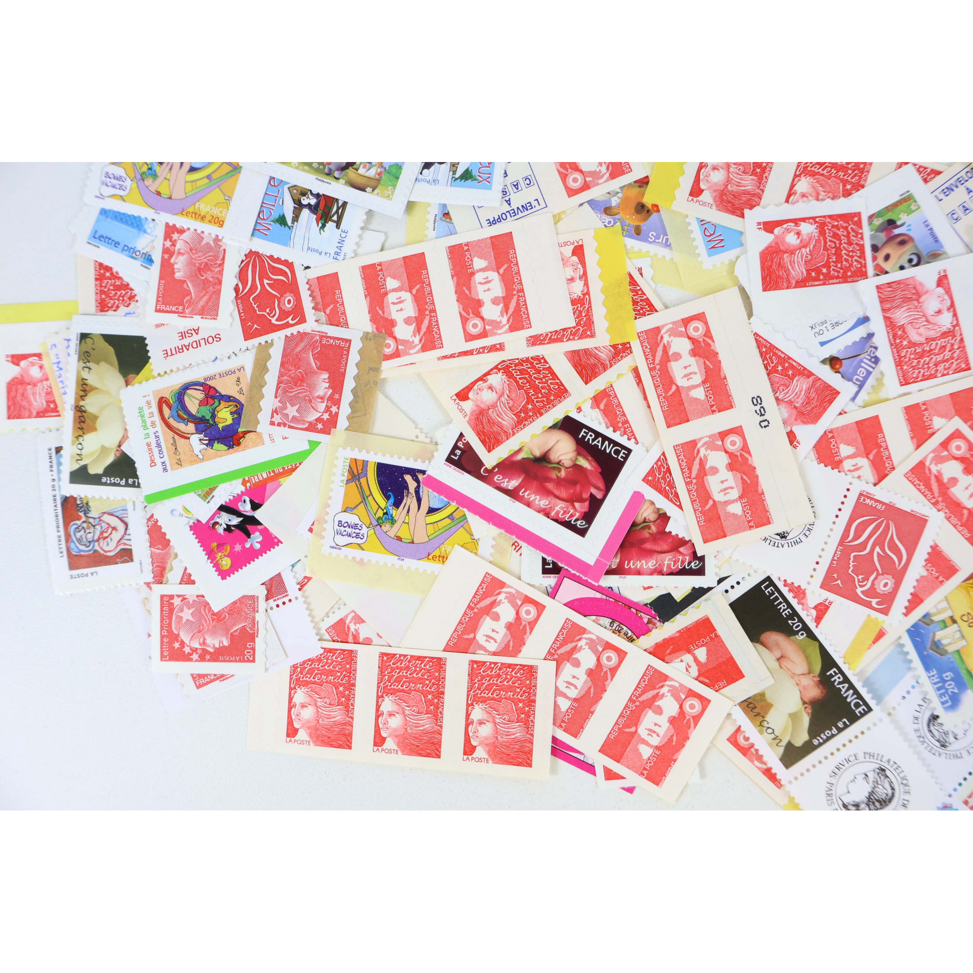 LOT DE 200 TIMBRES LETTRES 20G FRANCE À VALIDITÉ PERMANENTE, TVP POUR AFFRANCHIR