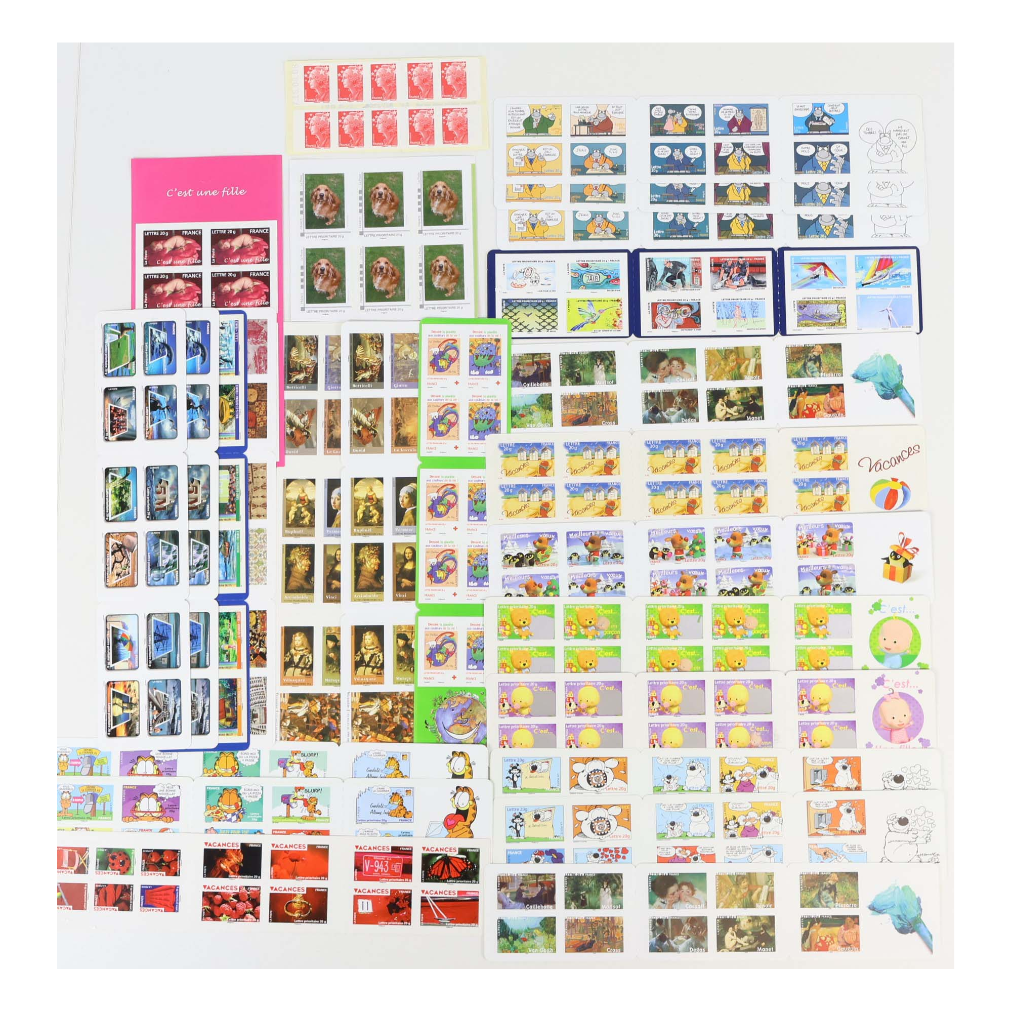 LOT DE 260 TIMBRES AUTOADHÉSIFS LETTRES 20G VP FRANCE , CARNETS POUR AFFRANCHIR