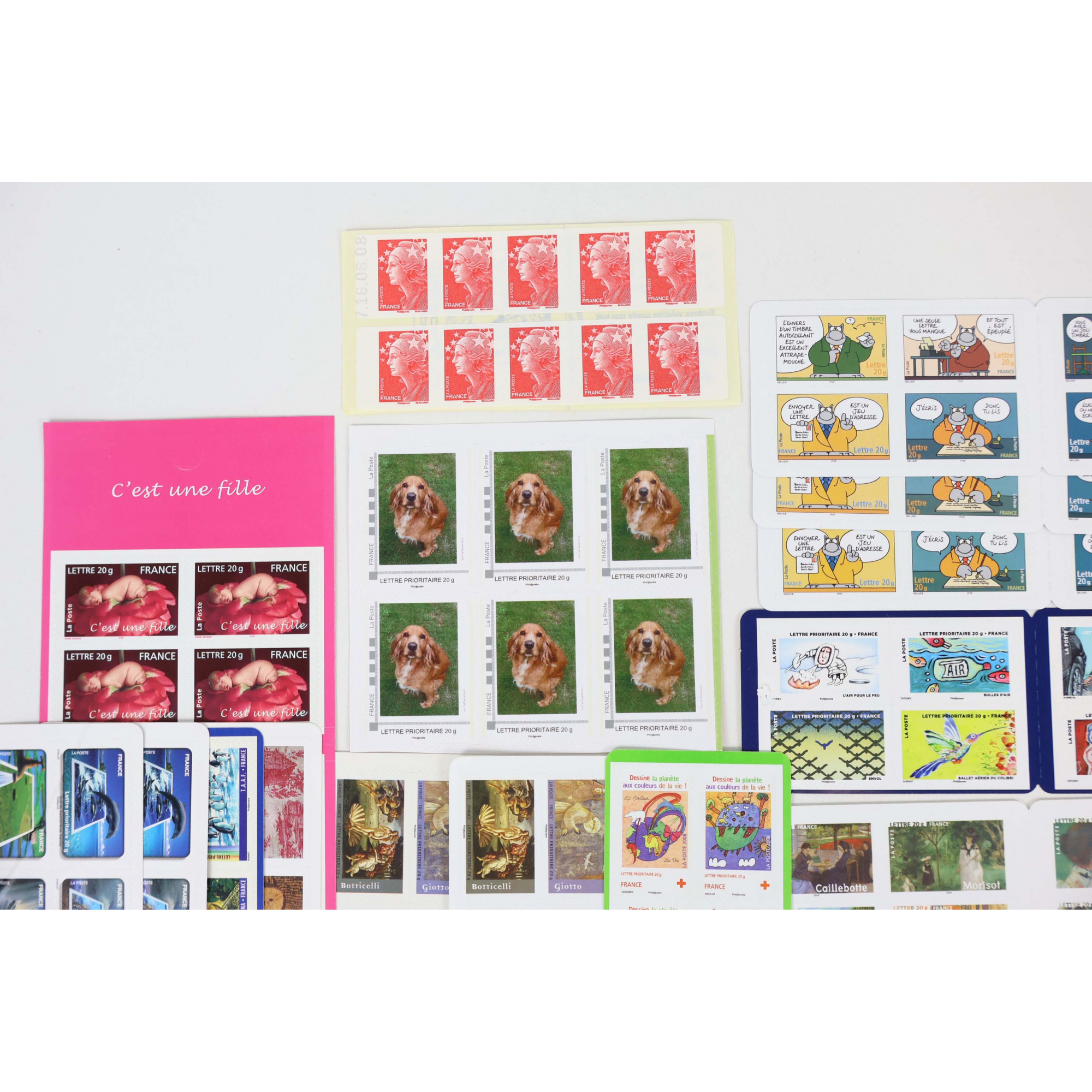 LOT DE 260 TIMBRES AUTOADHÉSIFS LETTRES 20G VP FRANCE , CARNETS POUR AFFRANCHIR