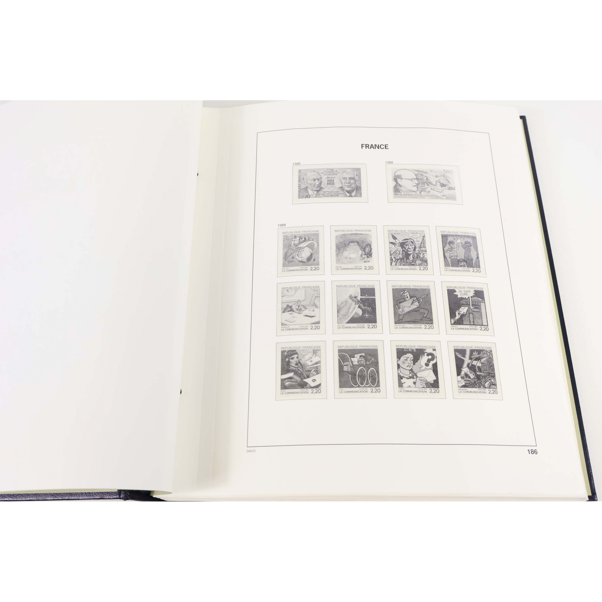 ALBUM DAVO POUR TIMBRES FRANCE 1988 À 1991 + PA/BLOCS/CARNETS/CNEP/SERVICE/PRÉO