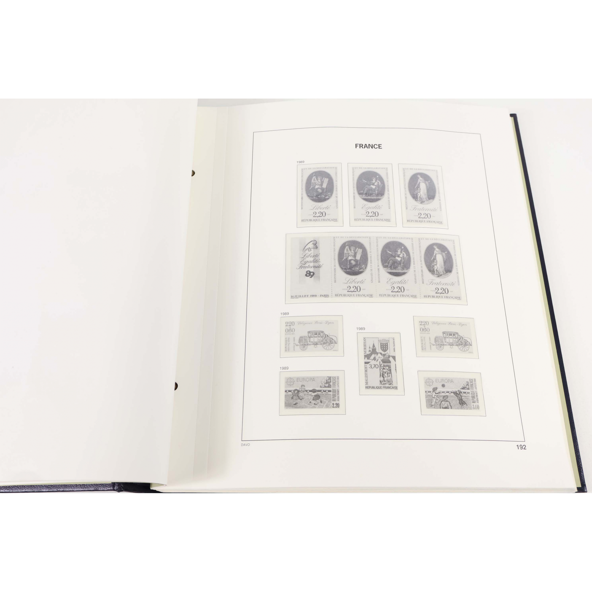 ALBUM DAVO POUR TIMBRES FRANCE 1988 À 1991 + PA/BLOCS/CARNETS/CNEP/SERVICE/PRÉO