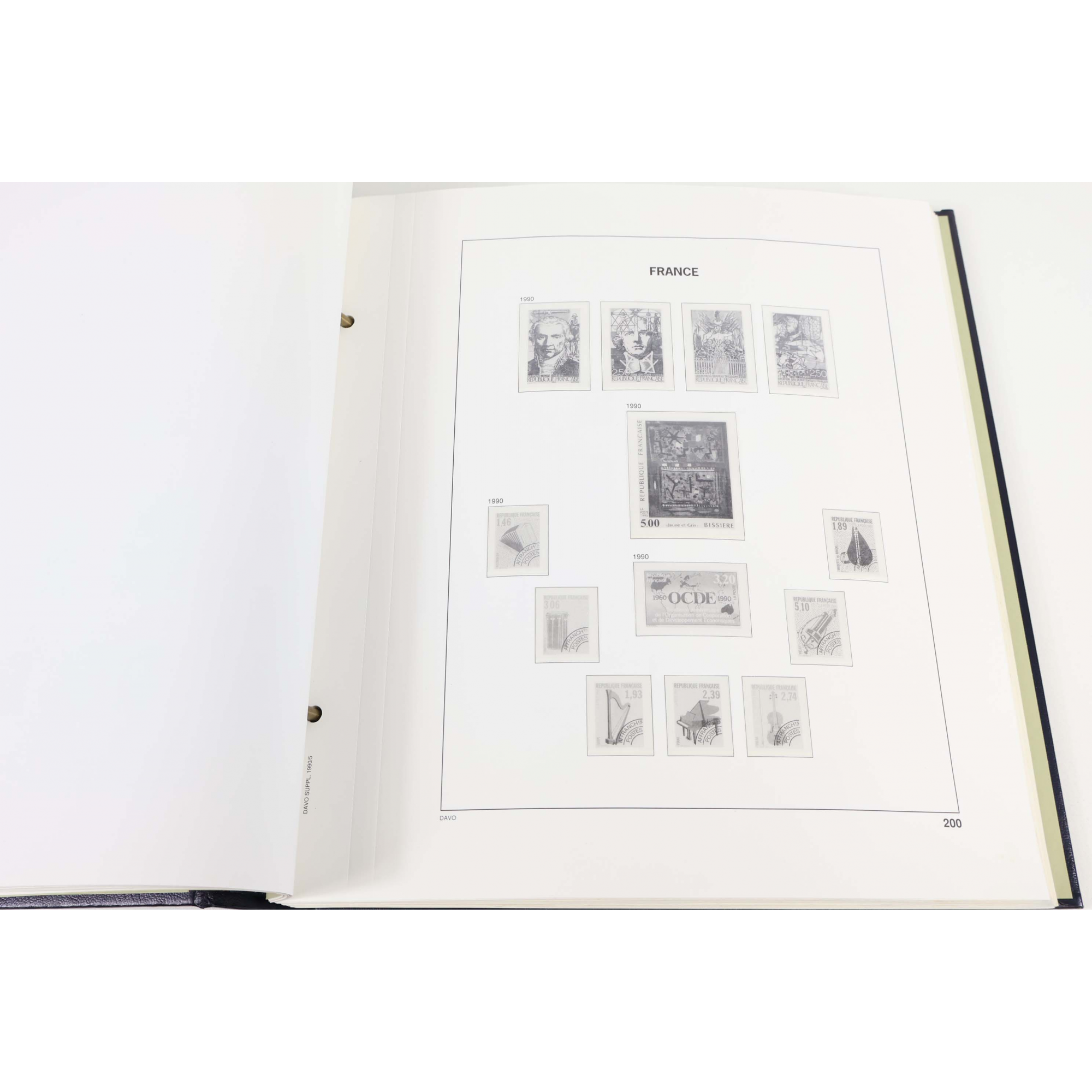 ALBUM DAVO POUR TIMBRES FRANCE 1988 À 1991 + PA/BLOCS/CARNETS/CNEP/SERVICE/PRÉO