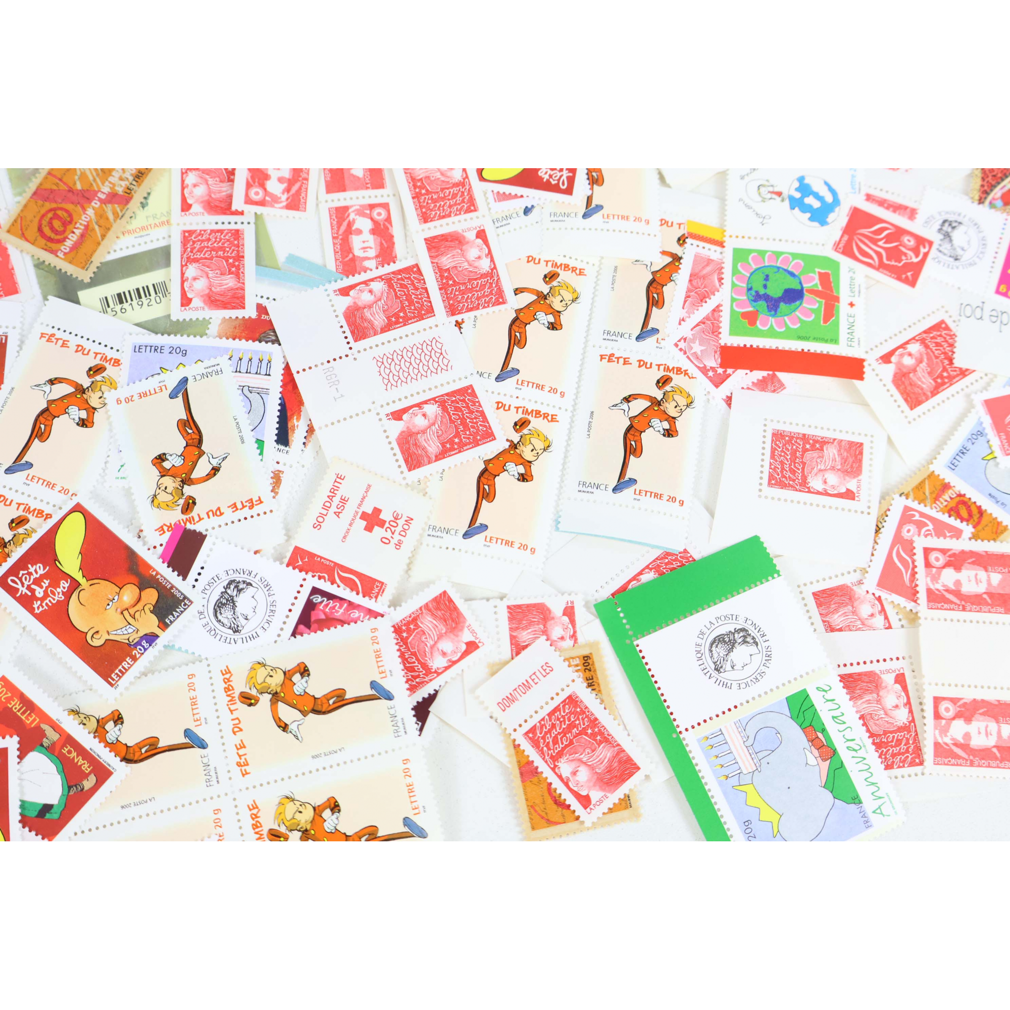 LOT DE 200 TIMBRES LETTRES 20G FRANCE À VALIDITÉ PERMANENTE, TVP POUR AFFRANCHIR