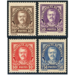 MONACO SÉRIE COMPLÈTE N°115 À 118 ANNIVERSAIRE AVÈNEMENT PRINCE TIMBRES NEUFS**