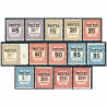 MONACO SÉRIE COMPLÈTE N°140 À 153 "TIMBRES-TAXES SURCHARGÉS" TIMBRES NEUFS**