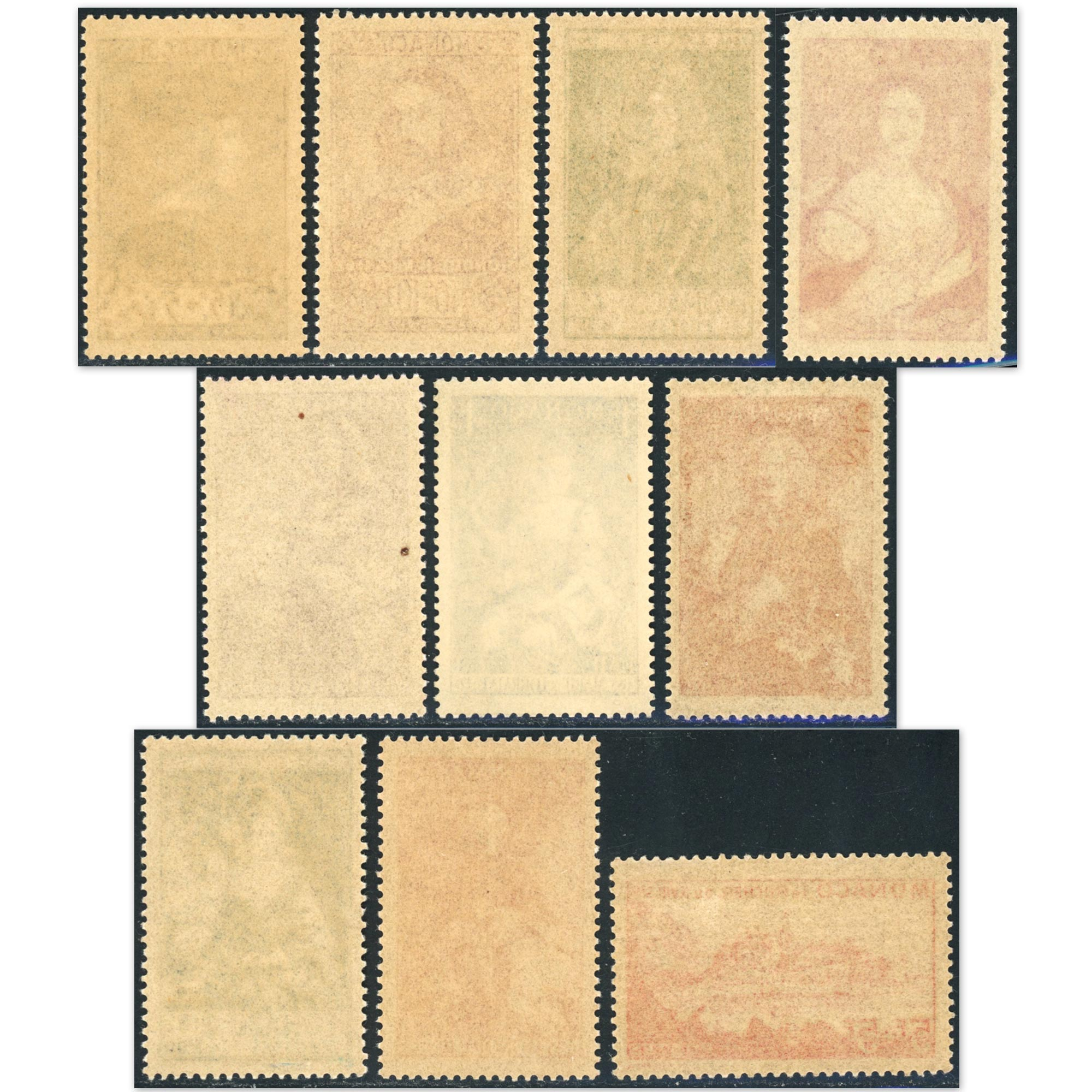 MONACO N°185 À 194 "PRINCES(SES) ET VUES DE MONACO" TIMBRES NEUFS** COTE 575€