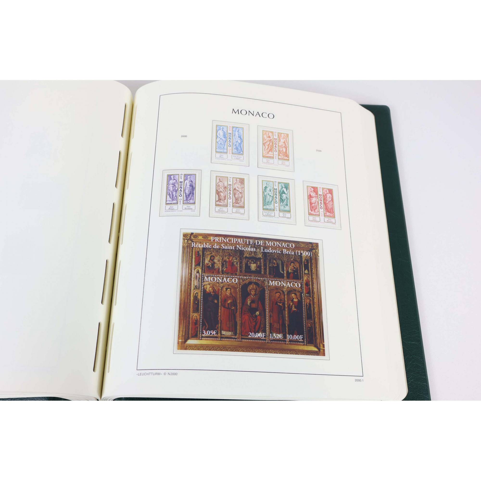 MONACO COLLECTION COMPLÈTE TIMBRES NEUFS** DE 1990 À 2007 ALBUM LEUCHTTURM