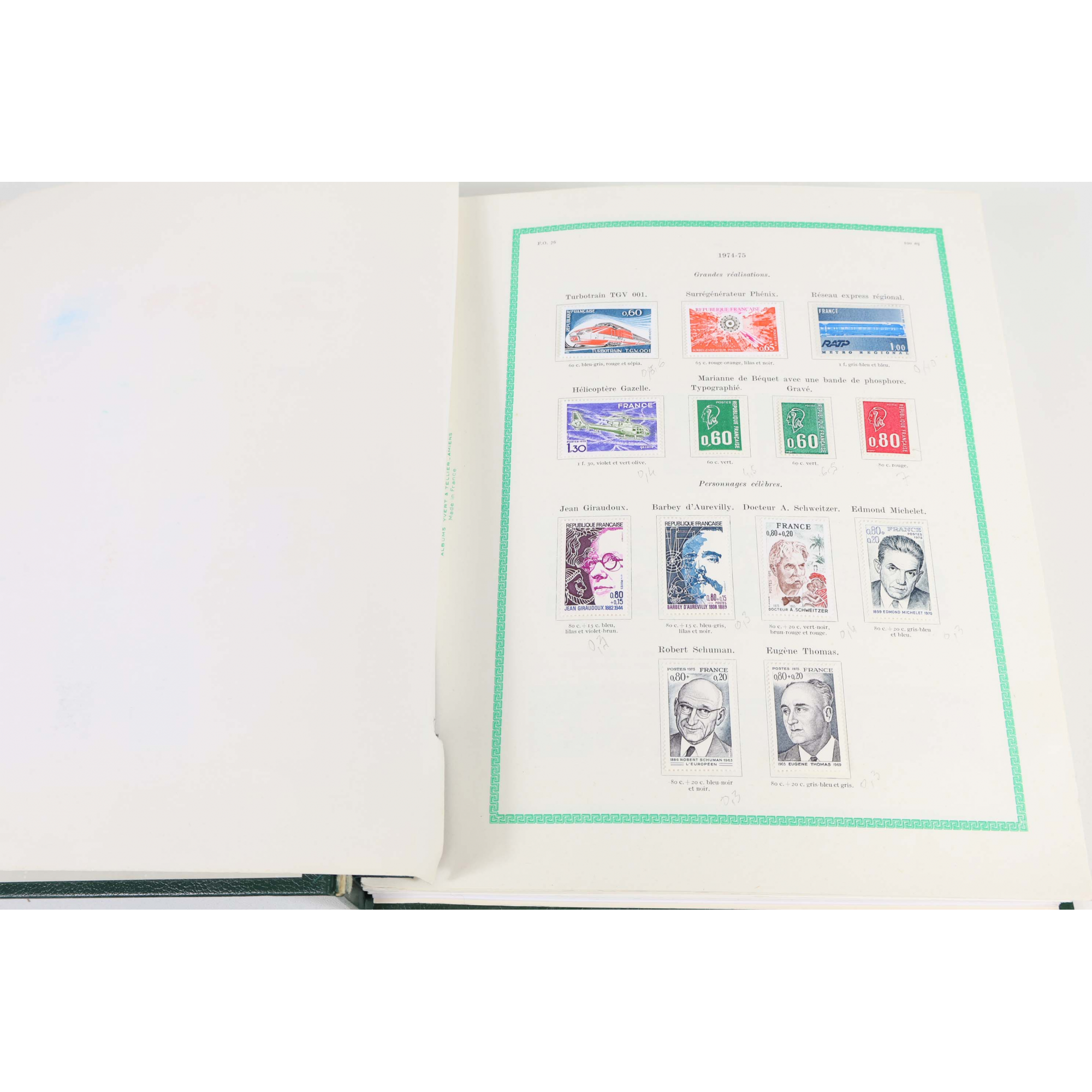 COLLECTION TIMBRES FRANCE DE 1974 A 1997 NEUFS SUR CHARNIÈRE ALBUM YT VF 830.69€