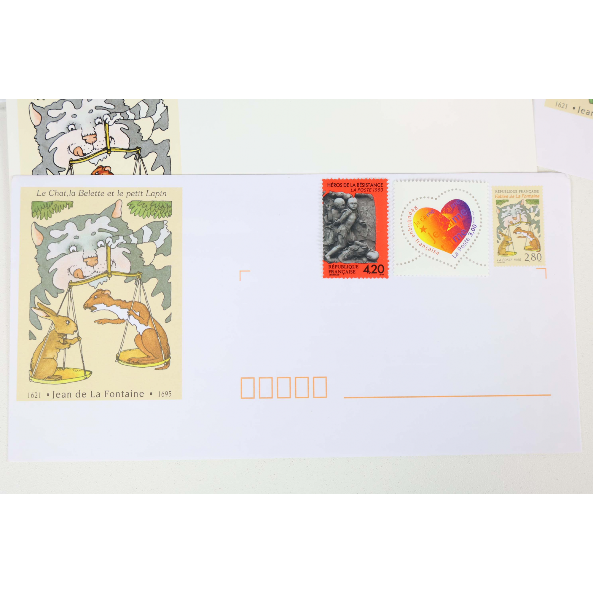 LOT 50 ENVELOPPES PRÉ AFFRANCHIES POUR LETTRES 20G FRANCE, AVEC TIMBRES A COLLER