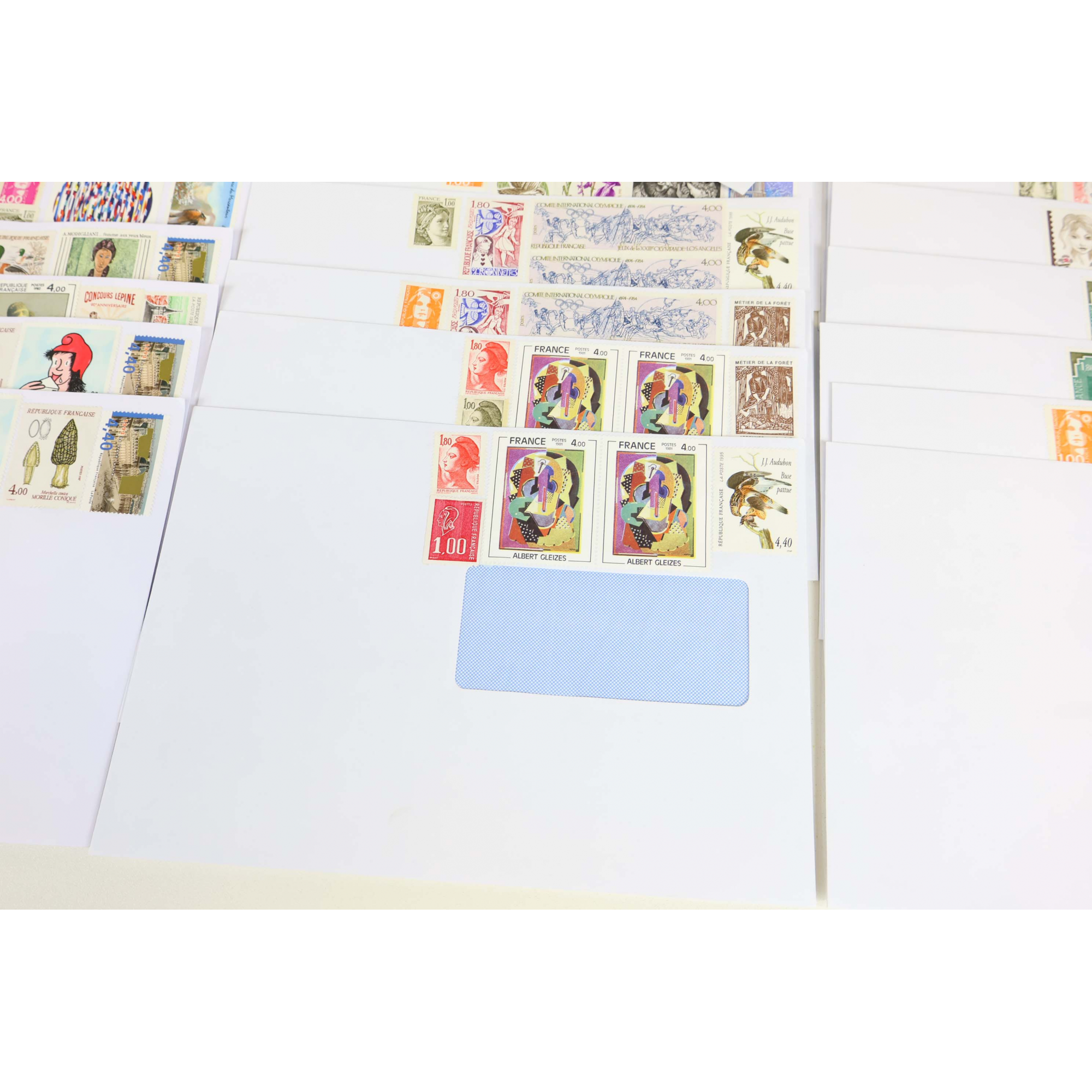 LOT 70 ENVELOPPES PRÉ AFFRANCHIES POUR LETTRES 100G FRANCE AVEC TIMBRES A COLLER