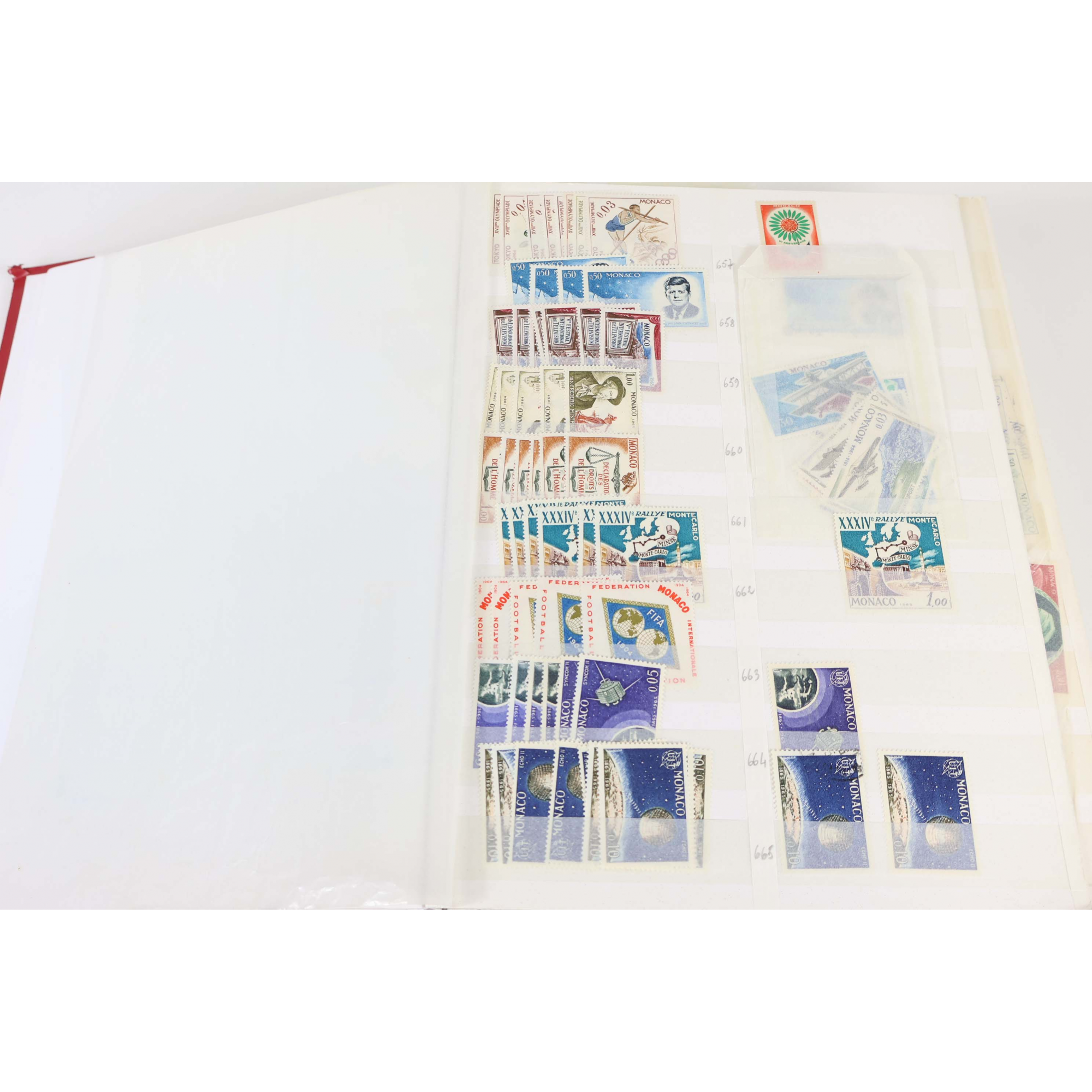 STOCK MARCHAND MODERNE DE MONACO TIMBRES NEUFS** EN QUANTITE FACIALE 2381FFr