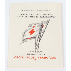 FRANCE CARNET CROIX-ROUGE DE 1955 TIMBRES NEUFS** BELLE QUALITE COTE 450€
