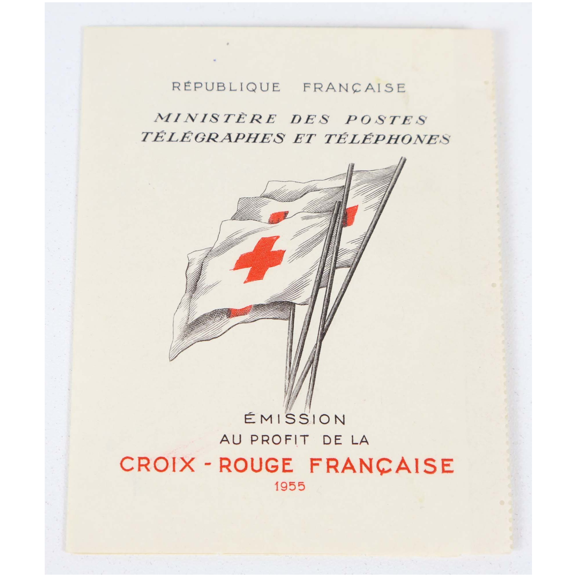 FRANCE CARNET CROIX-ROUGE DE 1955 TIMBRES NEUFS** BELLE QUALITE COTE 450€