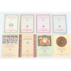 FRANCE COLLECTION DE CARNETS CROIX-ROUGE DE 1956 ET 1963 TIMBRES NEUFS**
