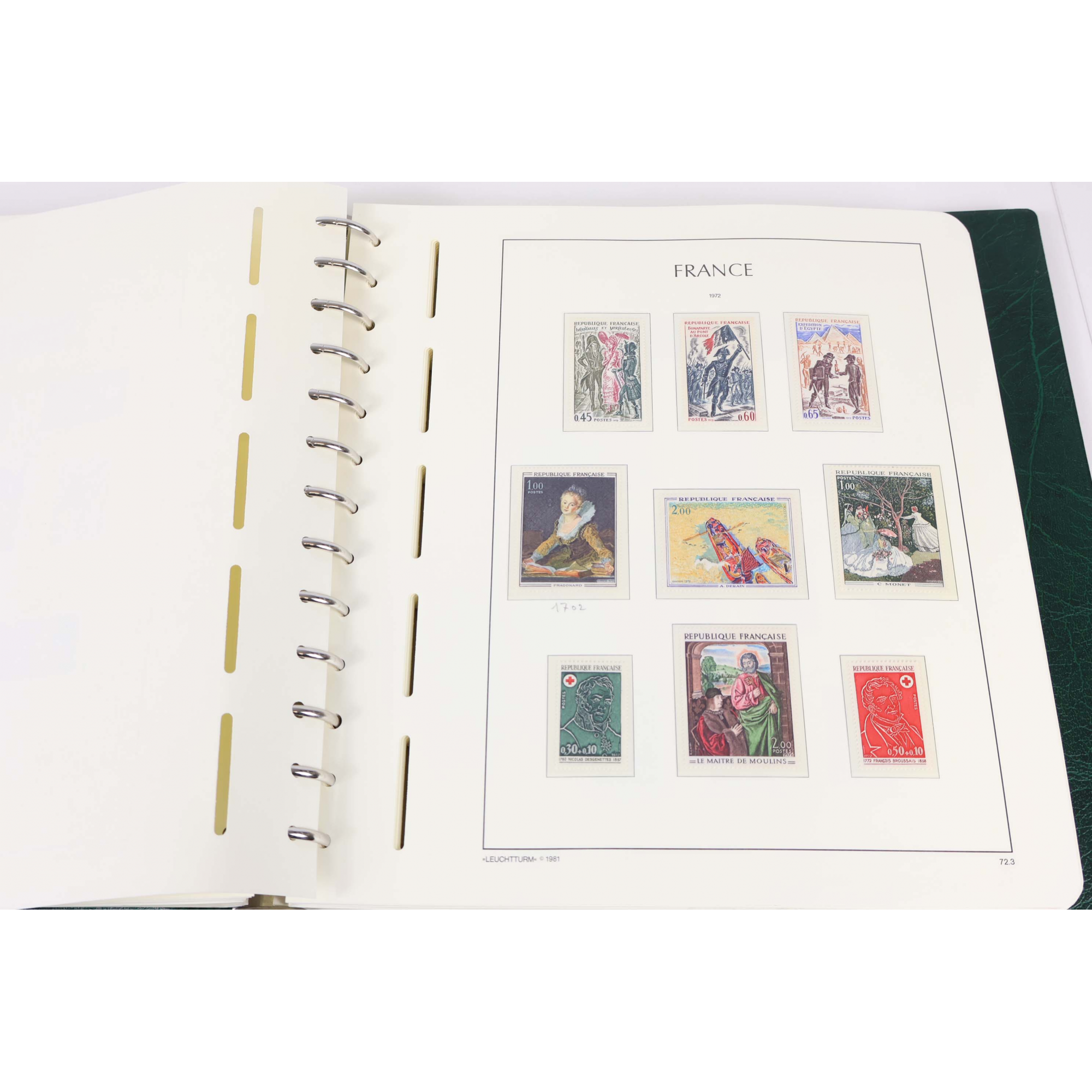 FRANCE, COLLECTION COMPLÈTE DE 1960 A 1979 TIMBRES NEUFS** DANS ALBUM LEUCHTTURM