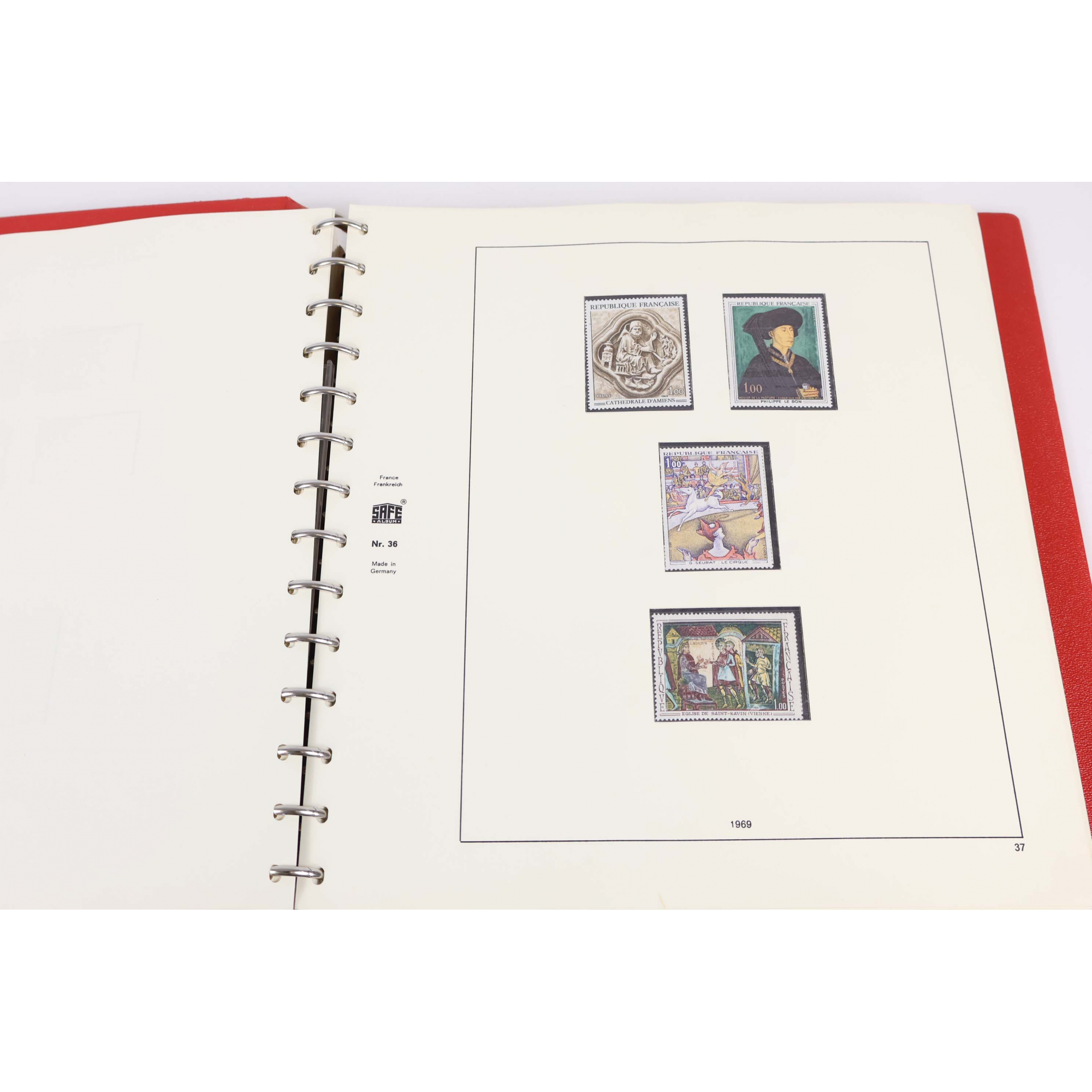 FRANCE COLLECTION COMPLÈTE DE 1968 À 1976 CLASSEUR TIMBRES NEUFS** SAFE-DUAL