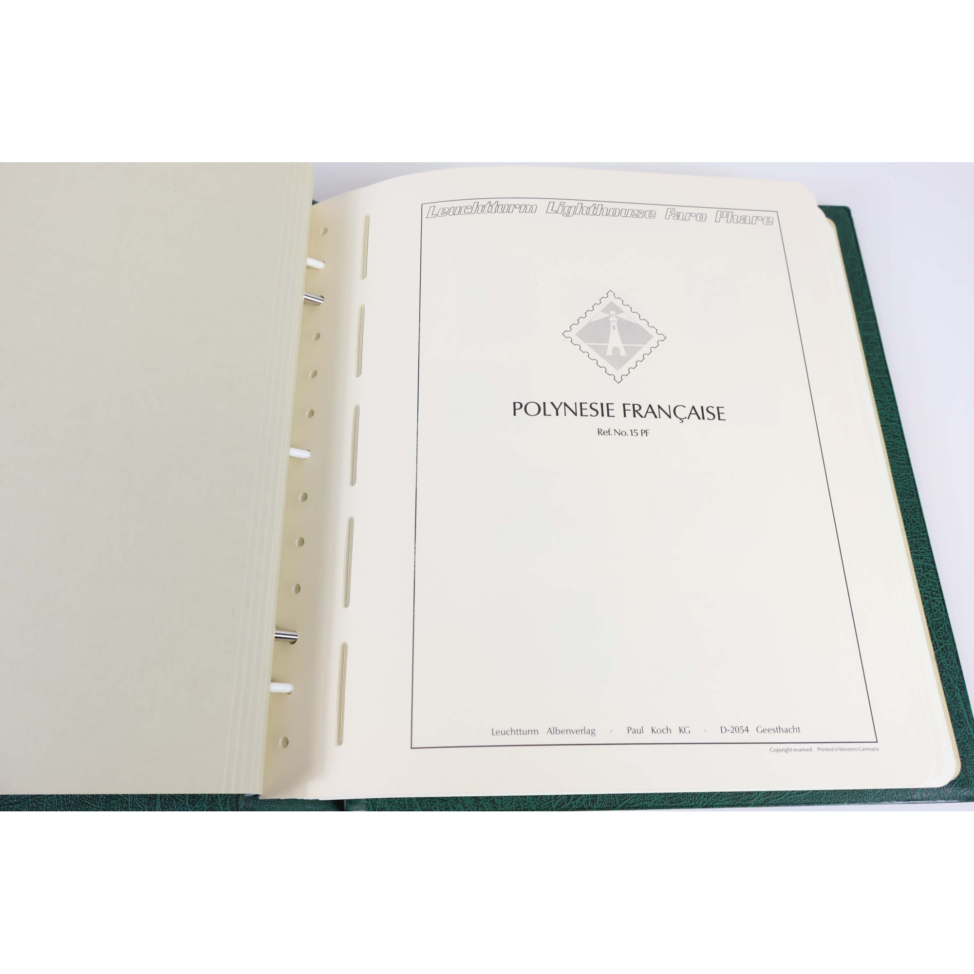 CLASSEUR HAUT DE GAMME LEUCHTTURM POUR UNE COLLECTION POLYNÉSIE FR 2000 A 2020