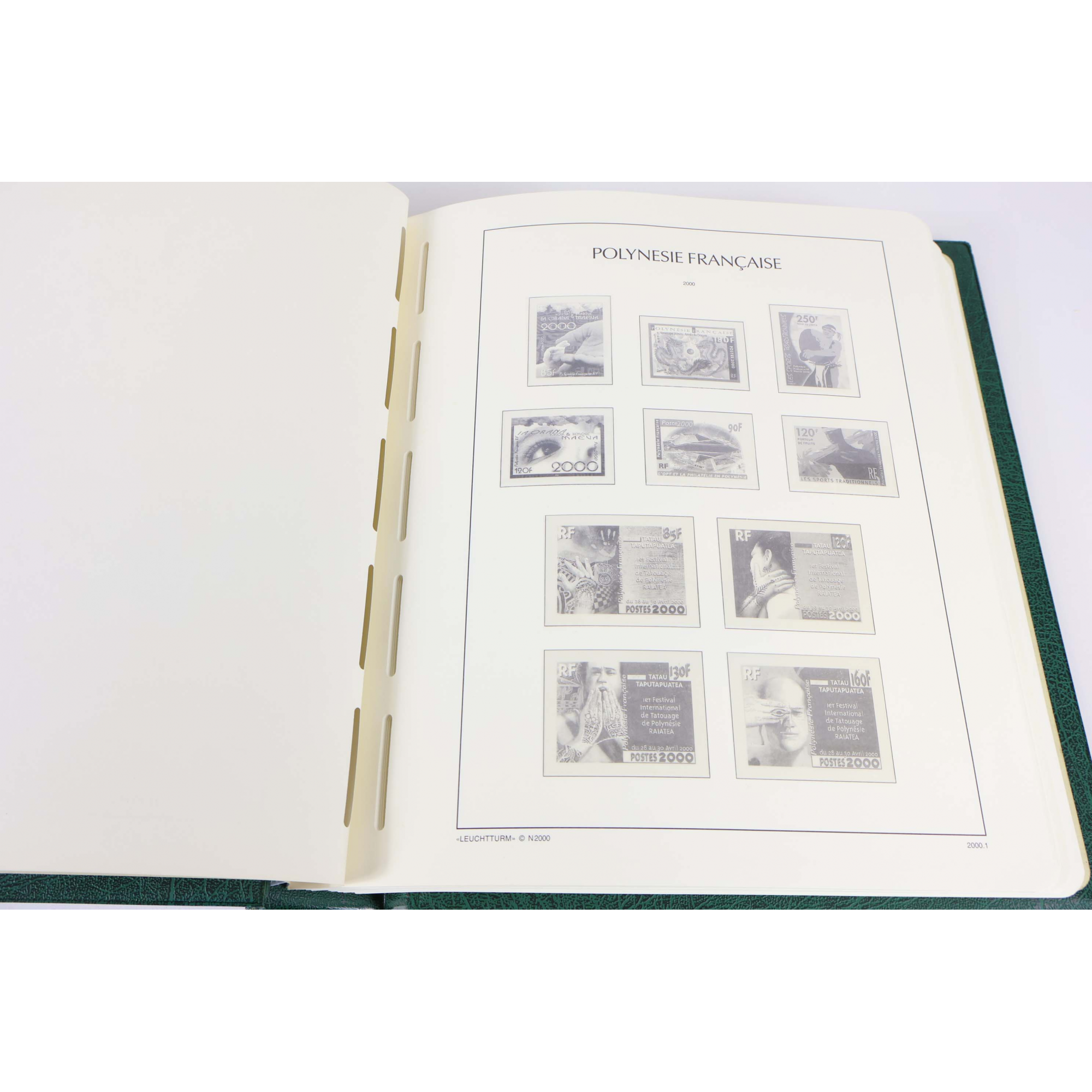 CLASSEUR HAUT DE GAMME LEUCHTTURM POUR UNE COLLECTION POLYNÉSIE FR 2000 A 2020