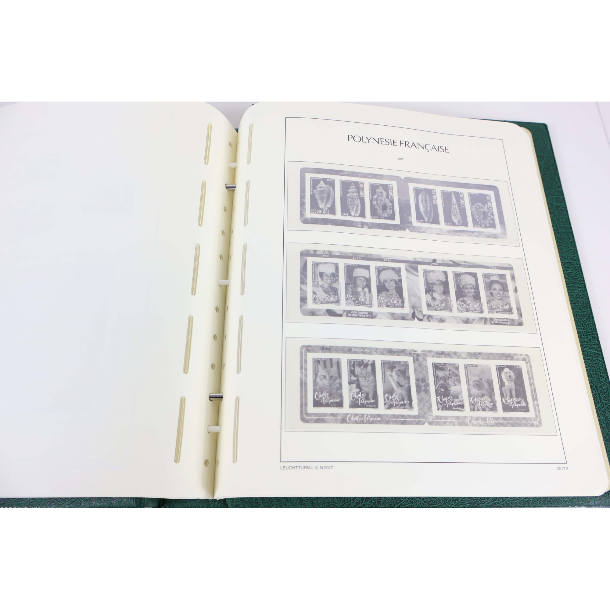CLASSEUR HAUT DE GAMME LEUCHTTURM POUR UNE COLLECTION POLYNÉSIE FR 2000 A 2020