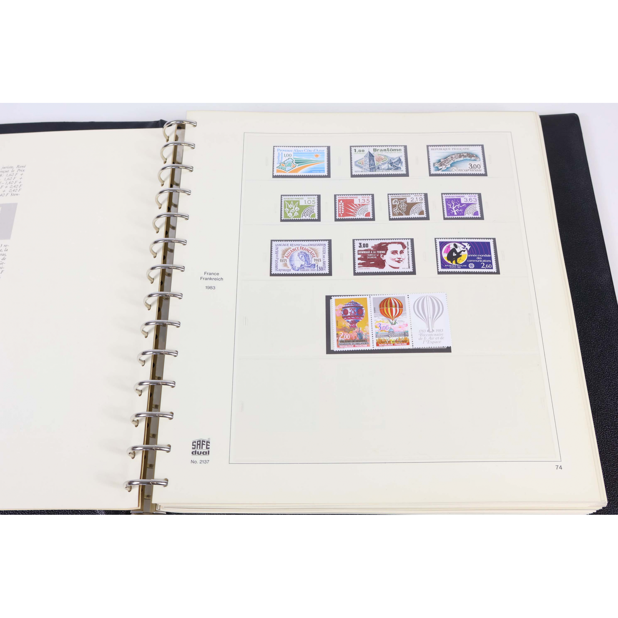FRANCE COLLECTION COMPLÈTE DE 1983 À 1989 TIMBRES NEUFS CLASSEUR SAFE-DUAL