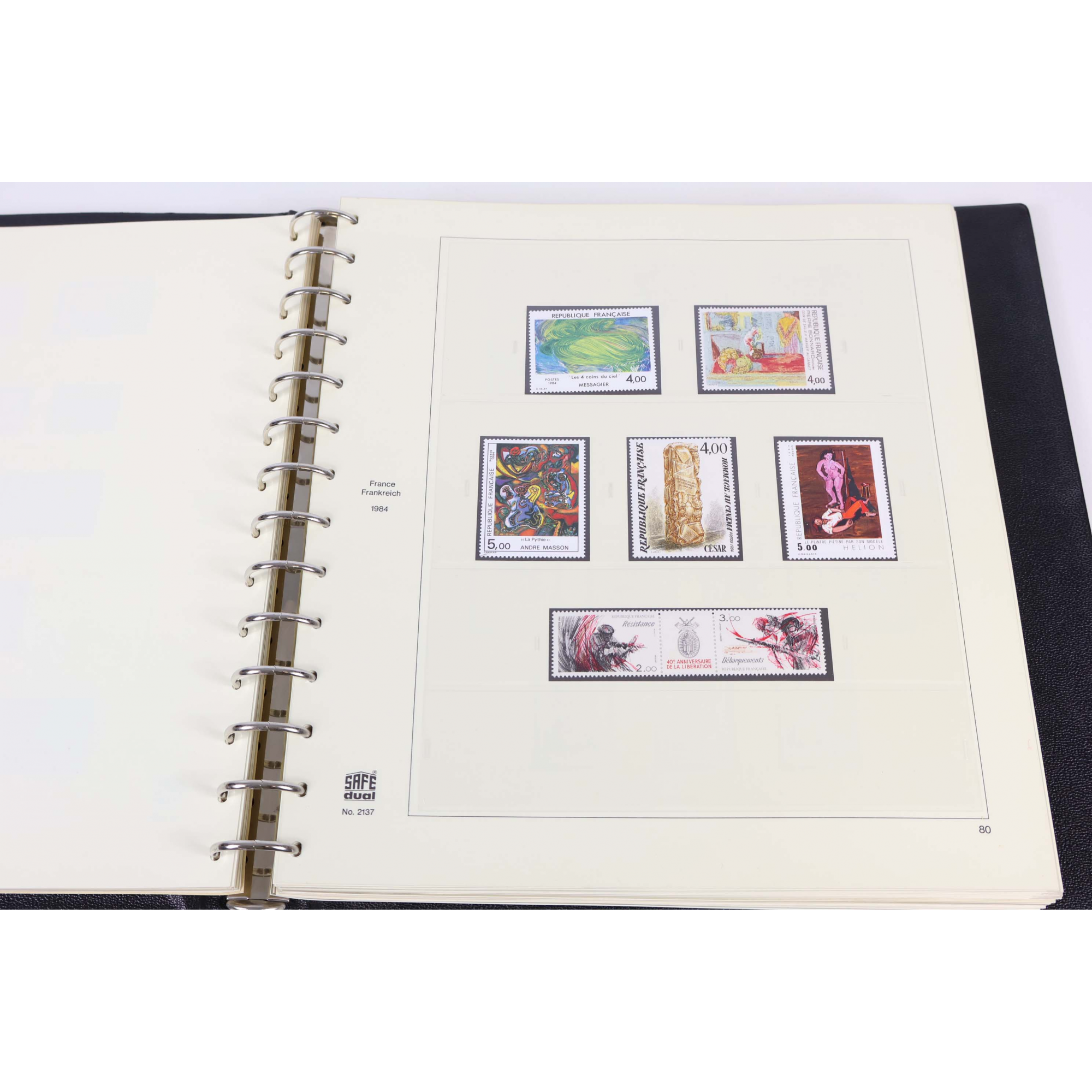 FRANCE COLLECTION COMPLÈTE DE 1983 À 1989 TIMBRES NEUFS CLASSEUR SAFE-DUAL