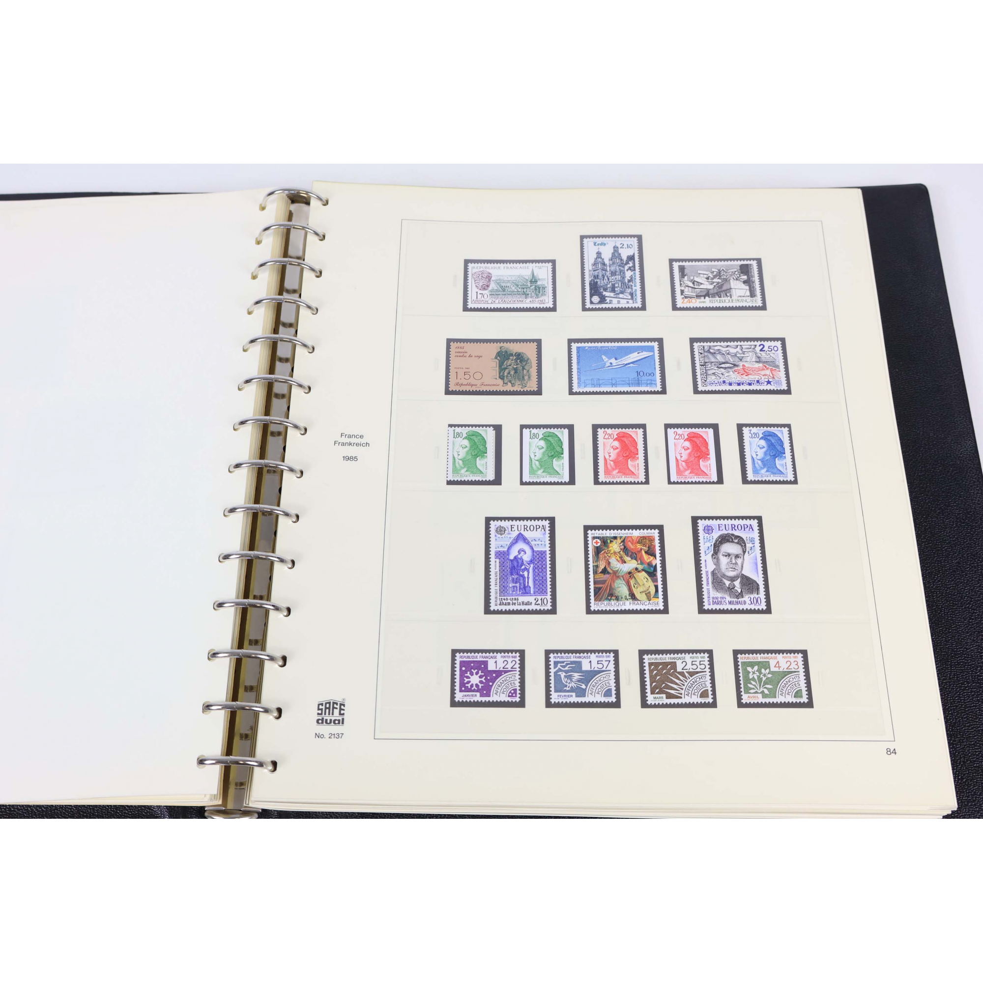 FRANCE COLLECTION COMPLÈTE DE 1983 À 1989 TIMBRES NEUFS CLASSEUR SAFE-DUAL