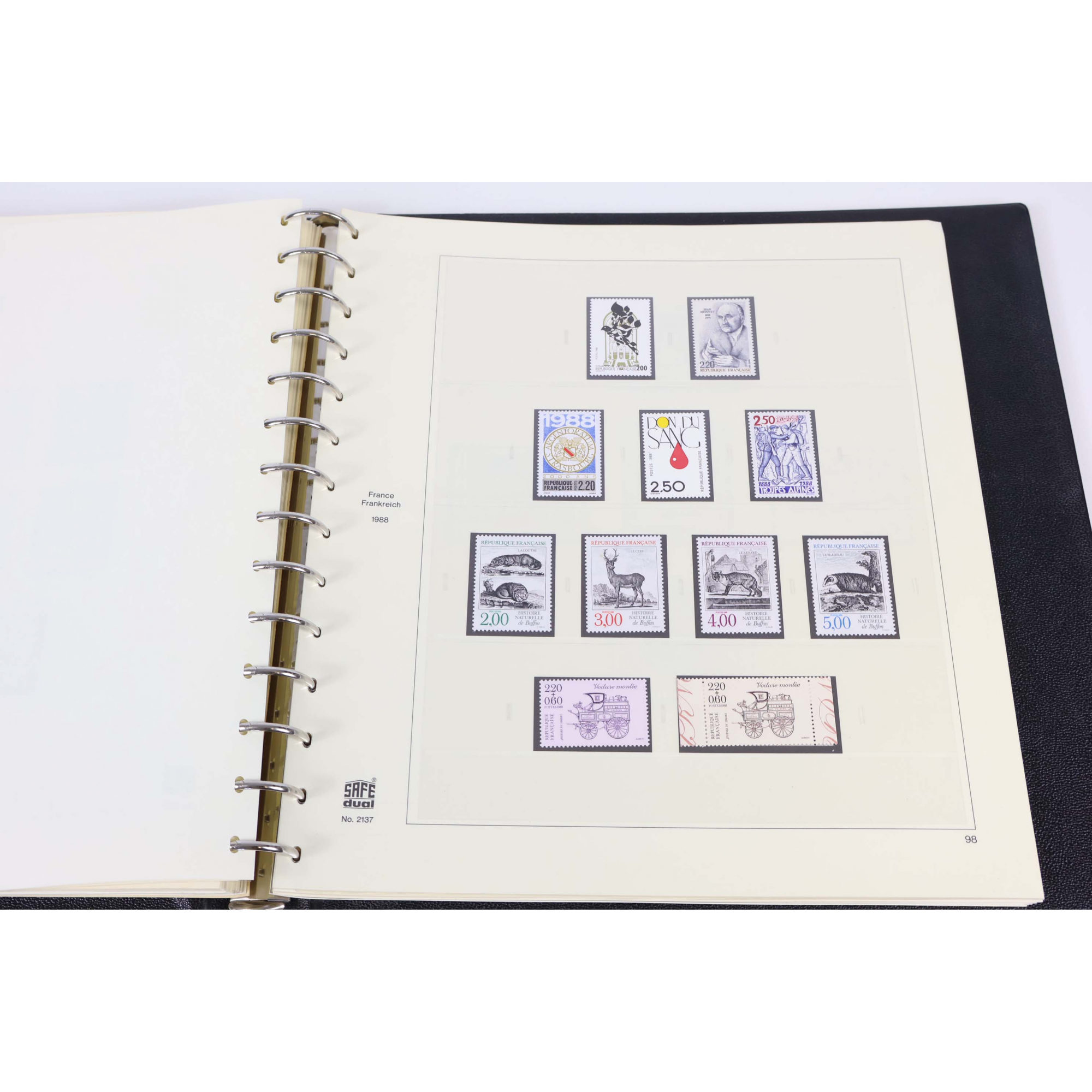 FRANCE COLLECTION COMPLÈTE DE 1983 À 1989 TIMBRES NEUFS CLASSEUR SAFE-DUAL
