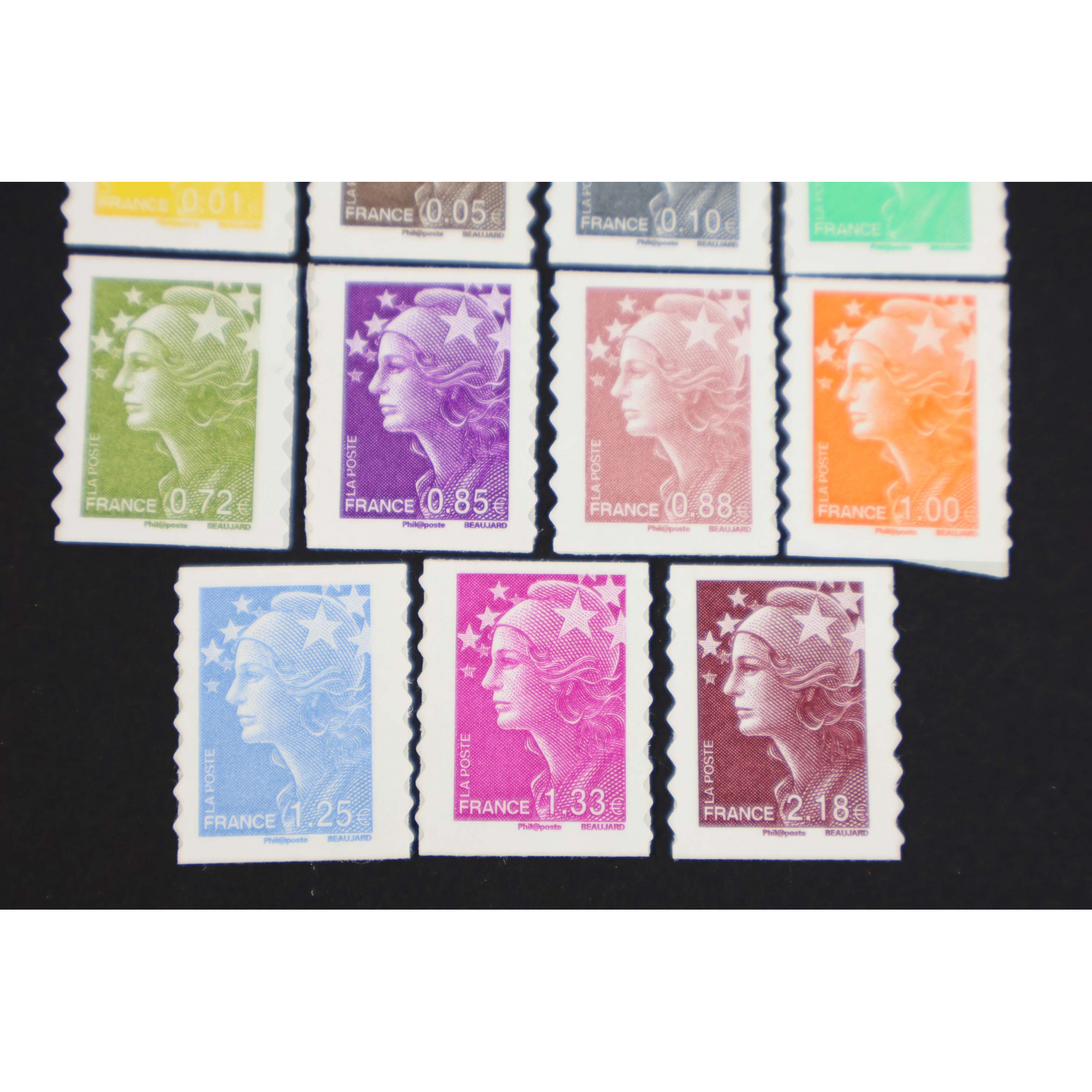 FRANCE SÉRIE N° 208 À 218, SÉRIE DE TIMBRES AUTOADHÉSIFS NEUFS - ANNÉE 2008