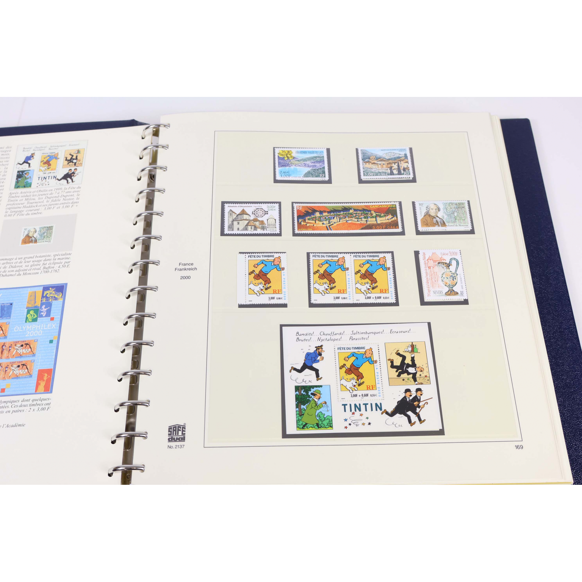 FRANCE COLLECTION COMPLÈTE DE 2000 À 2002 CLASSEUR TIMBRES NEUFS** SAFE-DUAL