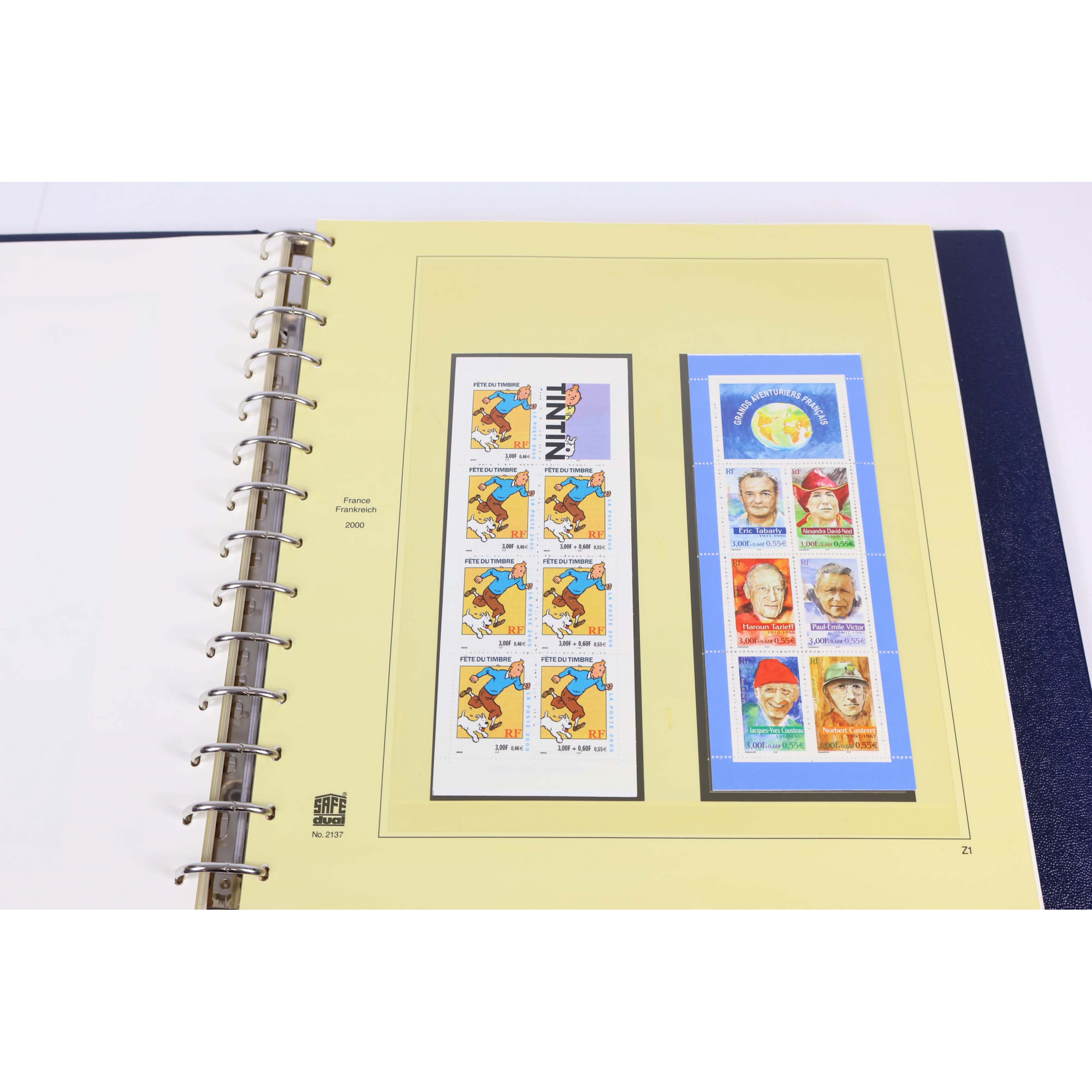 FRANCE COLLECTION COMPLÈTE DE 2000 À 2002 CLASSEUR TIMBRES NEUFS** SAFE-DUAL